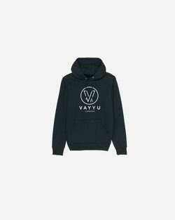 Vayyu London Circle Noir Organic Logo Hoodie | VLCNOLH