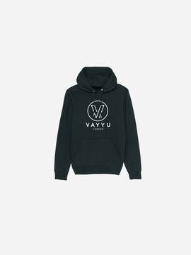 Vayyu London Circle Noir Organic Logo Hoodie | VLCNOLH